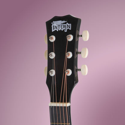 Intern INT-38C | 38" Acoustic Guitar Kit - Matte Black Finish