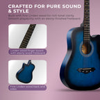 Intern INT-38C-BL | 38" Acoustic Guitar Kit - Blue Matte Finish