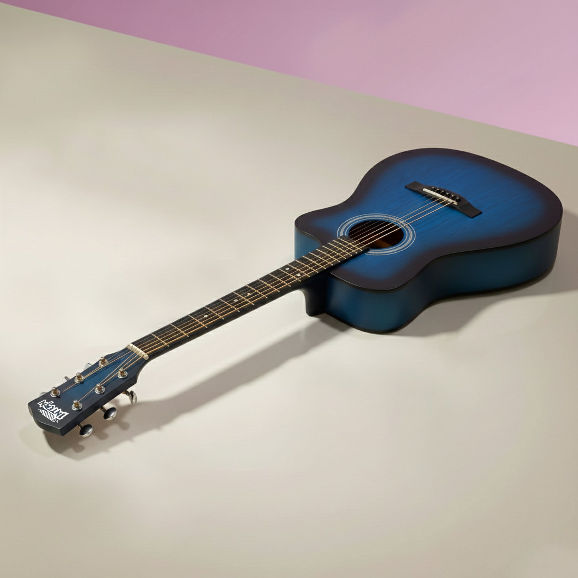 Intern INT-38C-BL | 38" Acoustic Guitar Kit - Blue Matte Finish