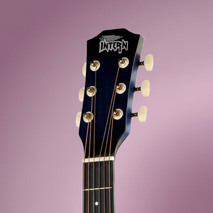 Intern INT-38C | 38" Acoustic Guitar Kit - Blue Matte Finish