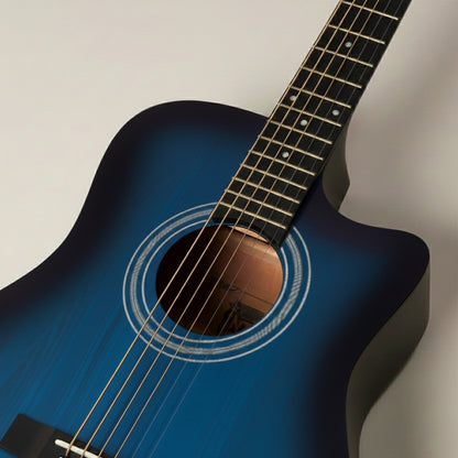 Intern INT-38C | 38" Acoustic Guitar Kit - Blue Matte Finish