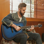 Intern INT-38C-BL | 38" Acoustic Guitar Kit - Blue Matte Finish