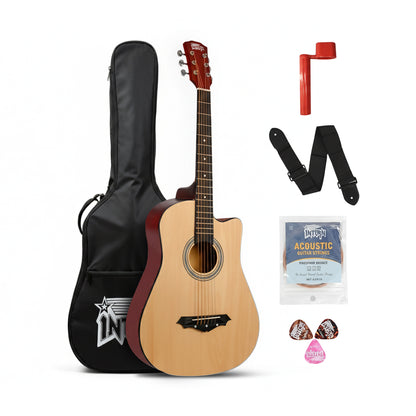 Intern INT-38C | 38" Acoustic Guitar Kit - Natural Matte Finish