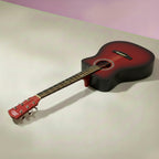 Intern INT-38C-RD | 38" Acoustic Guitar Kit - Red Matte Finish