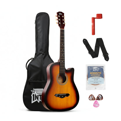 Intern INT-38C | 38" Acoustic Guitar Kit - Sunbrust Matte Finish