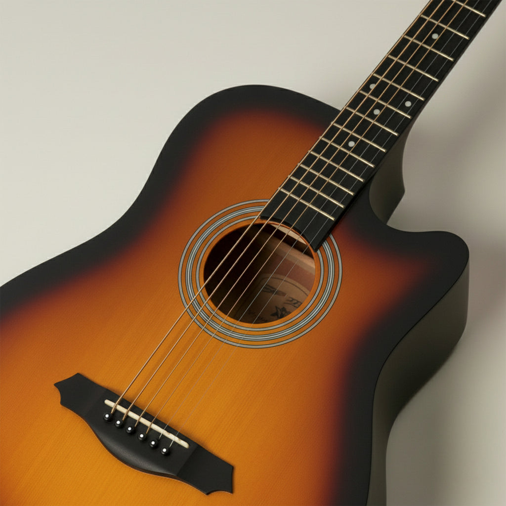 Intern INT-38C-SB | 38" Acoustic Guitar Kit - Sunbrust Matte Finish