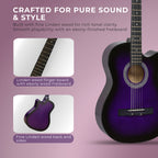 Intern INT-38C-VTS | 38" Acoustic Guitar Kit - Violet Matte Finish