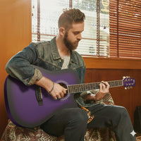 Intern INT-38C-VTS | 38" Acoustic Guitar Kit - Violet Matte Finish