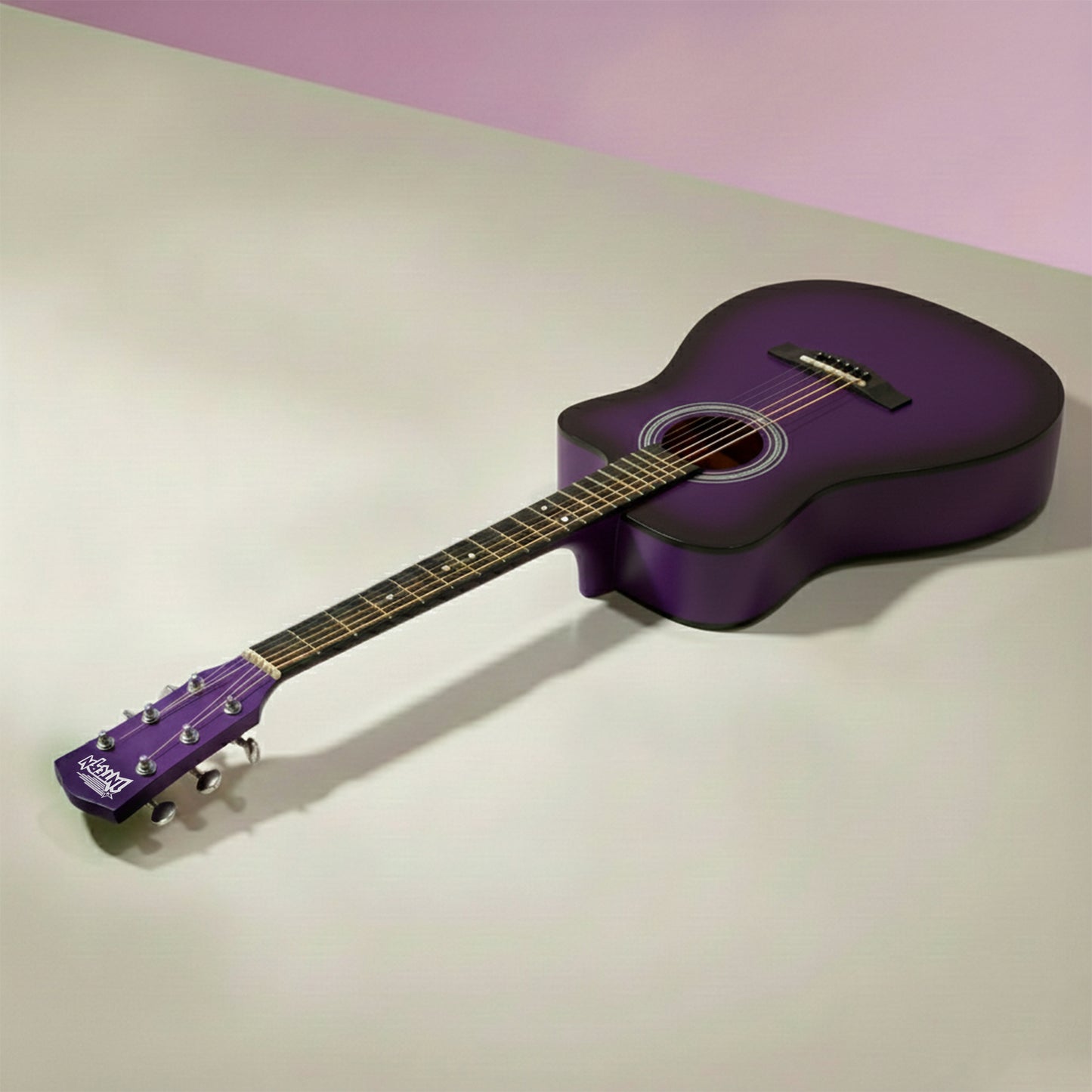 Intern INT-38C | 38" Acoustic Guitar Kit - Violet Matte Finish