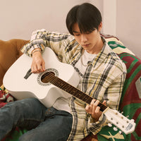 Intern INT-38C-WH | 38" Acoustic Guitar Kit - White Matte Finish