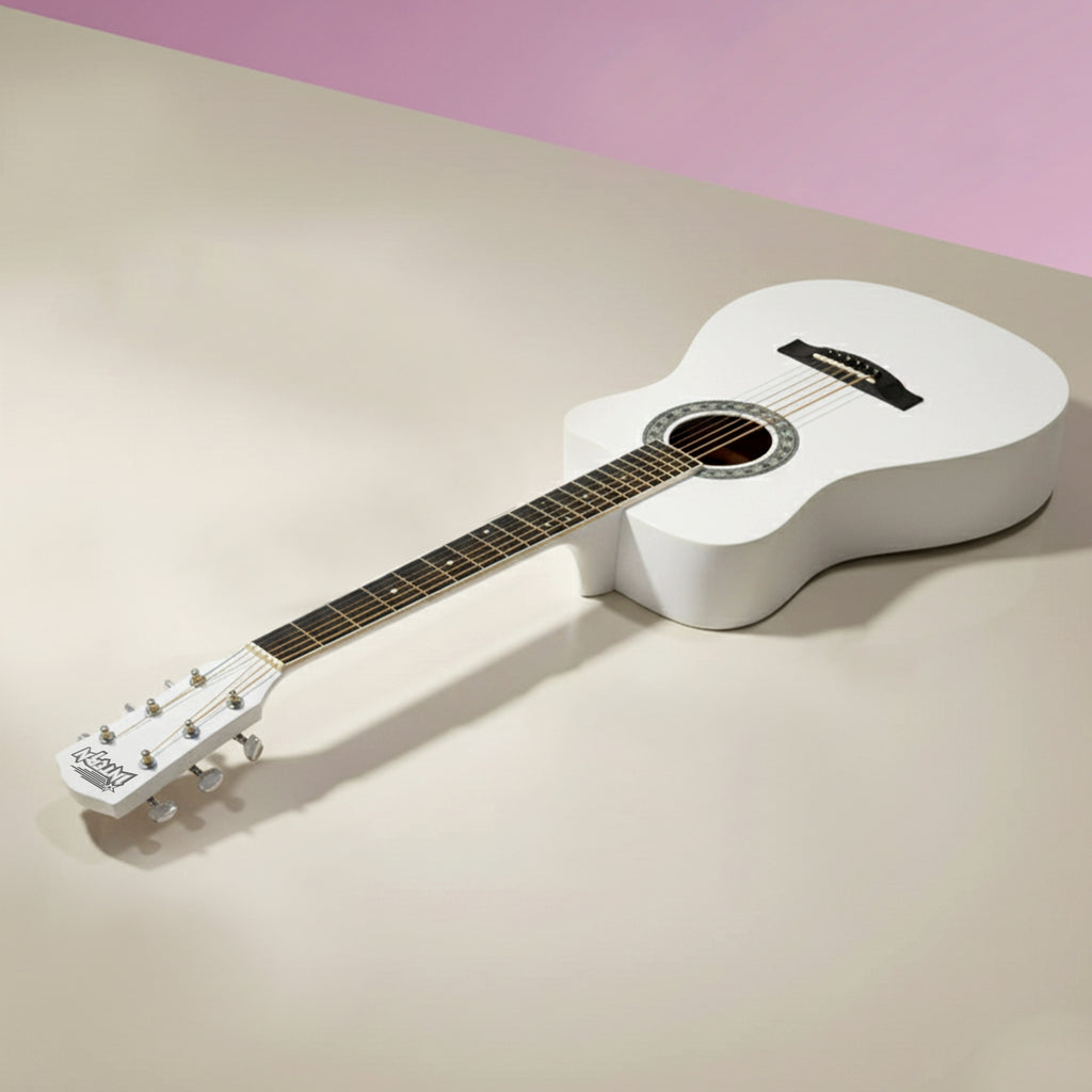 Intern INT-38C-WH | 38" Acoustic Guitar Kit - White Matte Finish