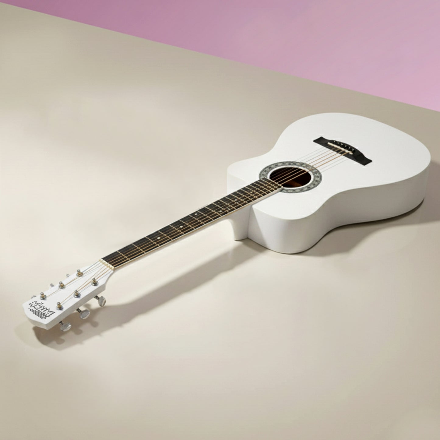 Intern INT-38C | 38" Acoustic Guitar Kit - White Matte Finish