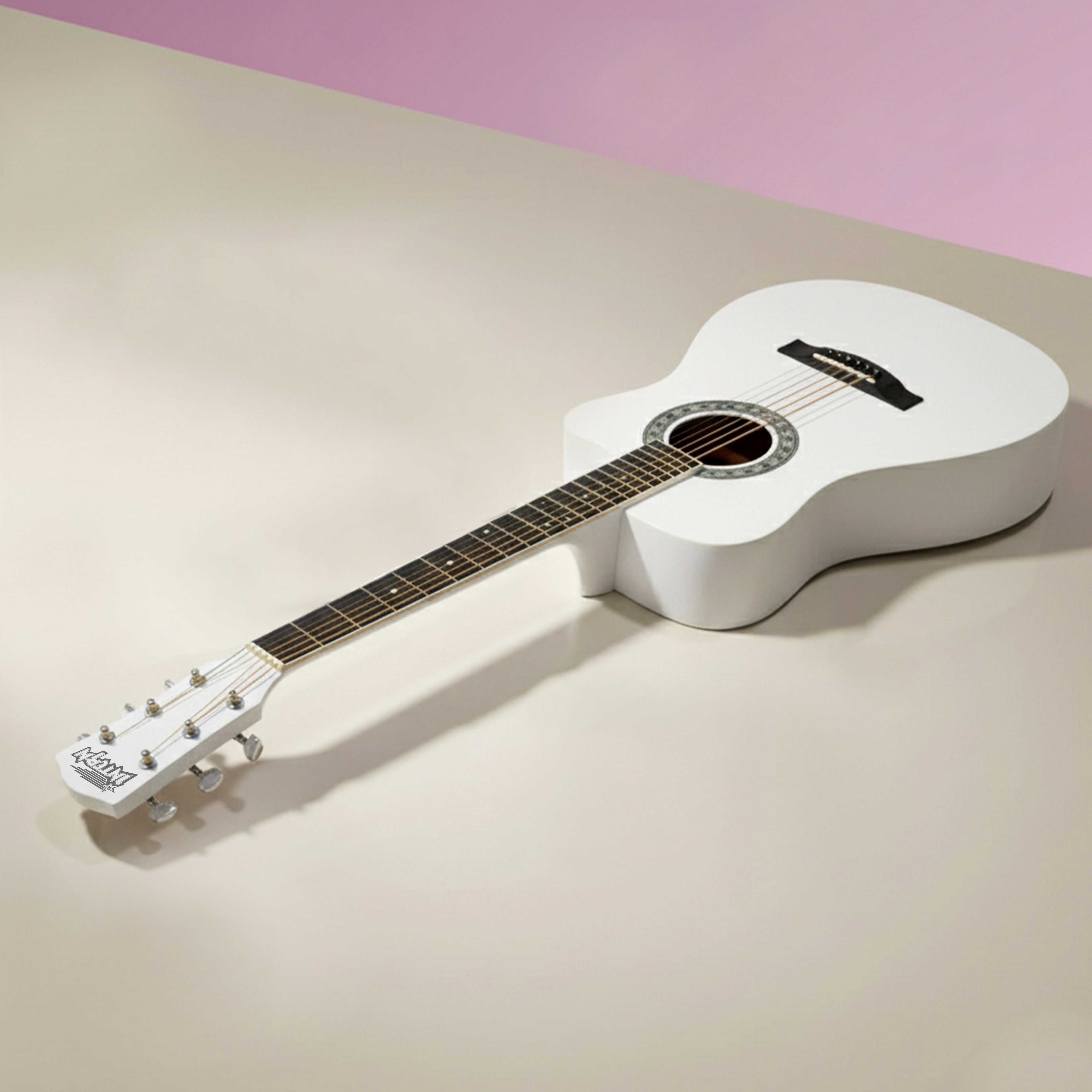 Intern INT-38C-WH | 38" Acoustic Guitar Kit - White Matte Finish