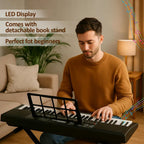 Intern 61-Key Digital Keyboard Piano with Mic and Power Adapter