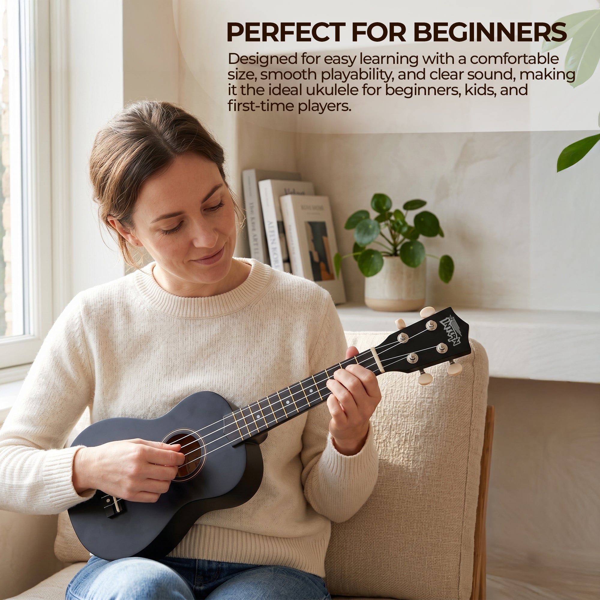 Intern 21 Inch Soprano Ukulele with Bag