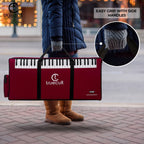Durable nylon material close-up of the Truecult keyboard piano bag