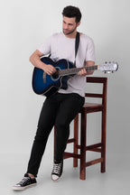 INTERN 40" Cutaway Acoustic Guitar – Equalizer, Pickup & Accessories | Blue