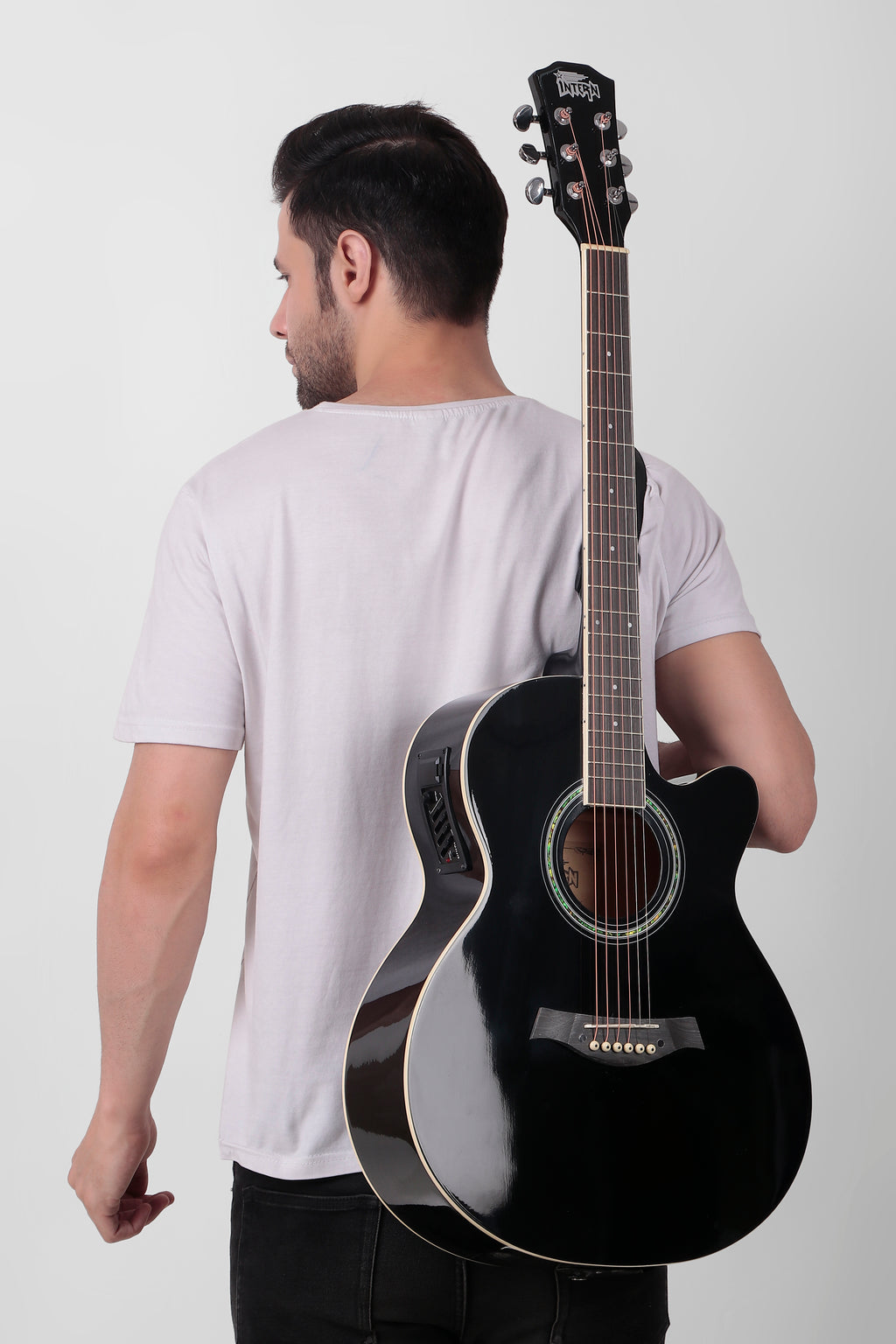 Intern 40 inch Semi-Acoustic Guitar Kit - Black