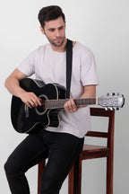 INTERN 40" Cutaway Acoustic Guitar – Equalizer, Pickup & Accessories | Black