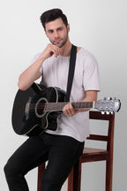 INTERN 40" Cutaway Acoustic Guitar – Equalizer, Pickup & Accessories | Black