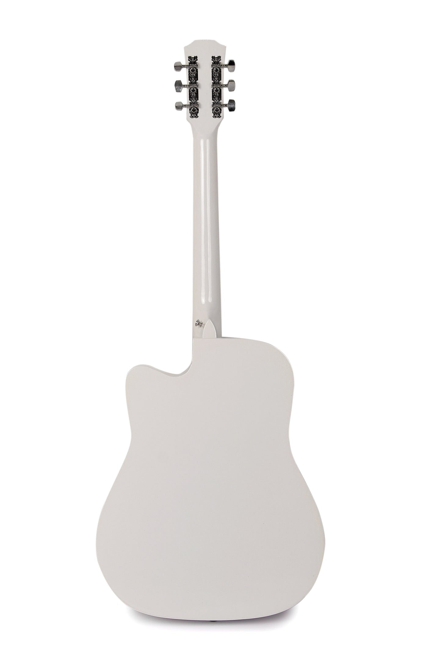 Intern 41" Cutaway 41-inch Acoustic White Guitar with Truss Rod | Premium Wood Build for Superior Tone & Durability | Best Bend Resistance & Tonal Stability | Includes Plectrums