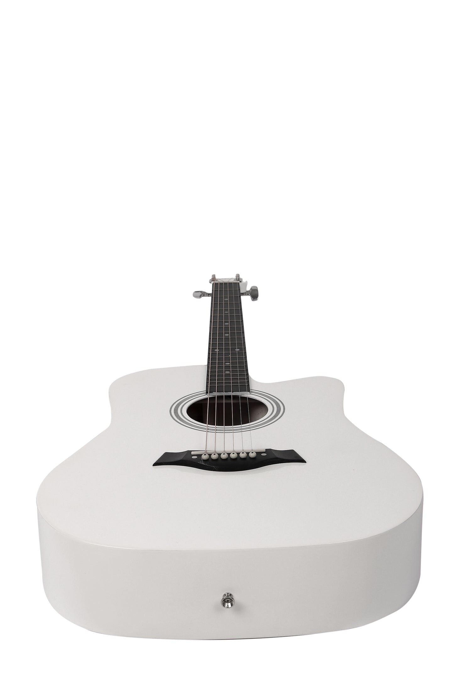 Intern 41" Cutaway 41-inch Acoustic White Guitar with Truss Rod | Premium Wood Build for Superior Tone & Durability | Best Bend Resistance & Tonal Stability | Includes Plectrums