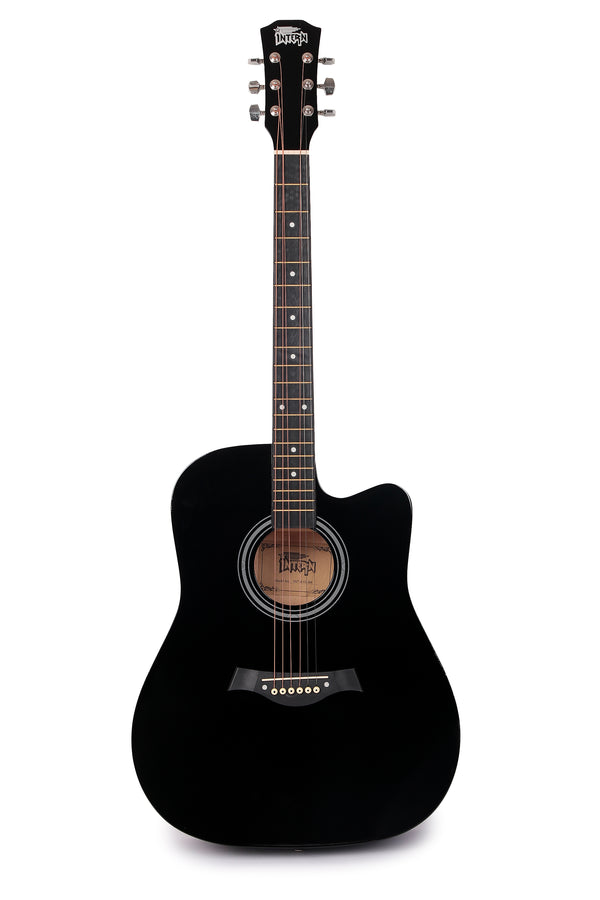 Intern 41 inch Acoustic Guitar with Picks - Black