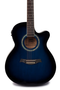 Intern 40 inch Semi-Acoustic Guitar Kit - Blue