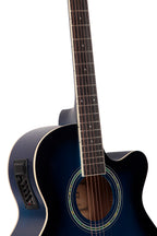 INTERN 40" Cutaway Acoustic Guitar – Equalizer, Pickup & Accessories | Blue