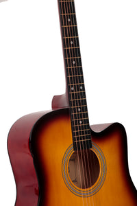 Intern 41 Inch Acoustic Guitar Set - Sunbrust