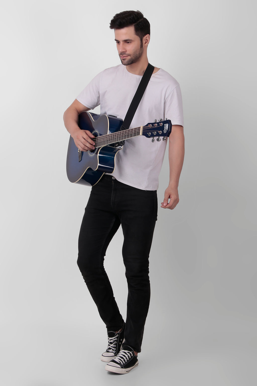 Intern 40 inch Semi-Acoustic Guitar Kit - Blue