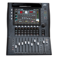 Peavey 16-channel digital audio mixer console with a large front LCD screen, faders, and rotary controls on a white background.
