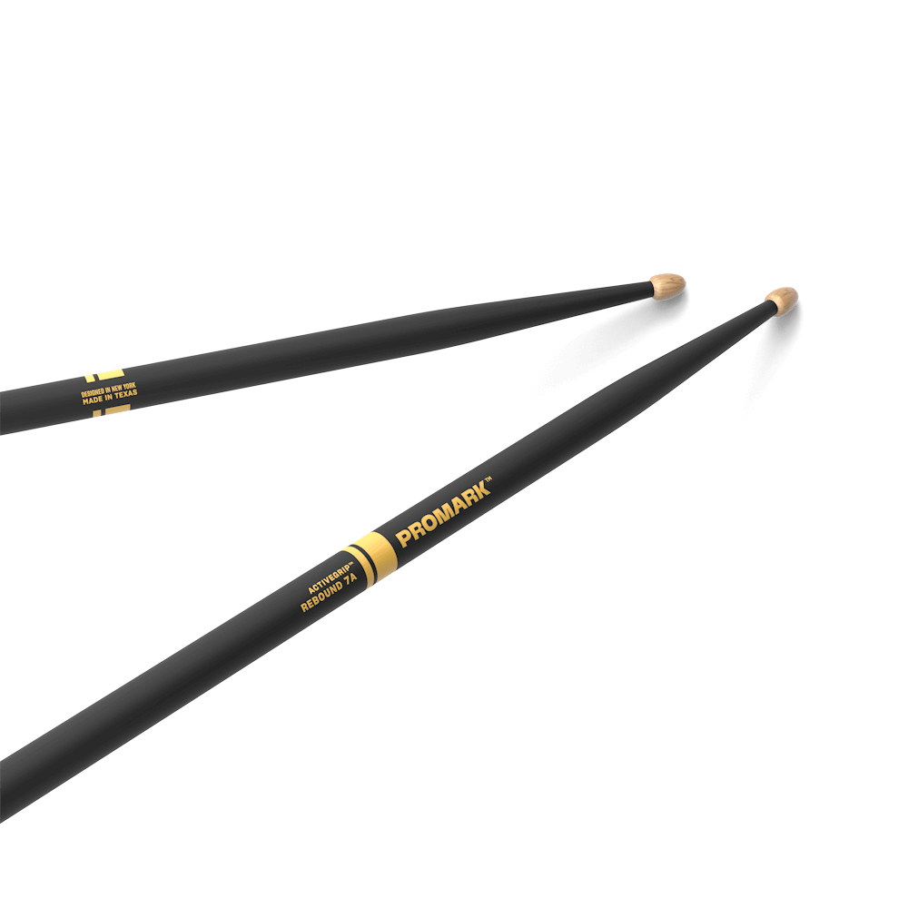 ProMark R7AAG Rebound 7A ActiveGrip Hickory Drumstick - Acorn Tip