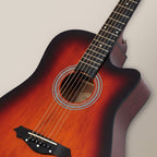Revel 38" Cutaway Acoustic Guitar – Matte Brown | Carry Bag, Picks & String Winder