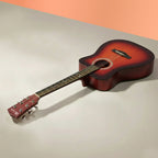 Revel 38" Cutaway Acoustic Guitar – Matte Brown | Carry Bag, Picks & String Winder