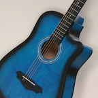 Revel 38" Cutaway Acoustic Guitar – Matte Blue | Carry Bag, Picks & String Winder
