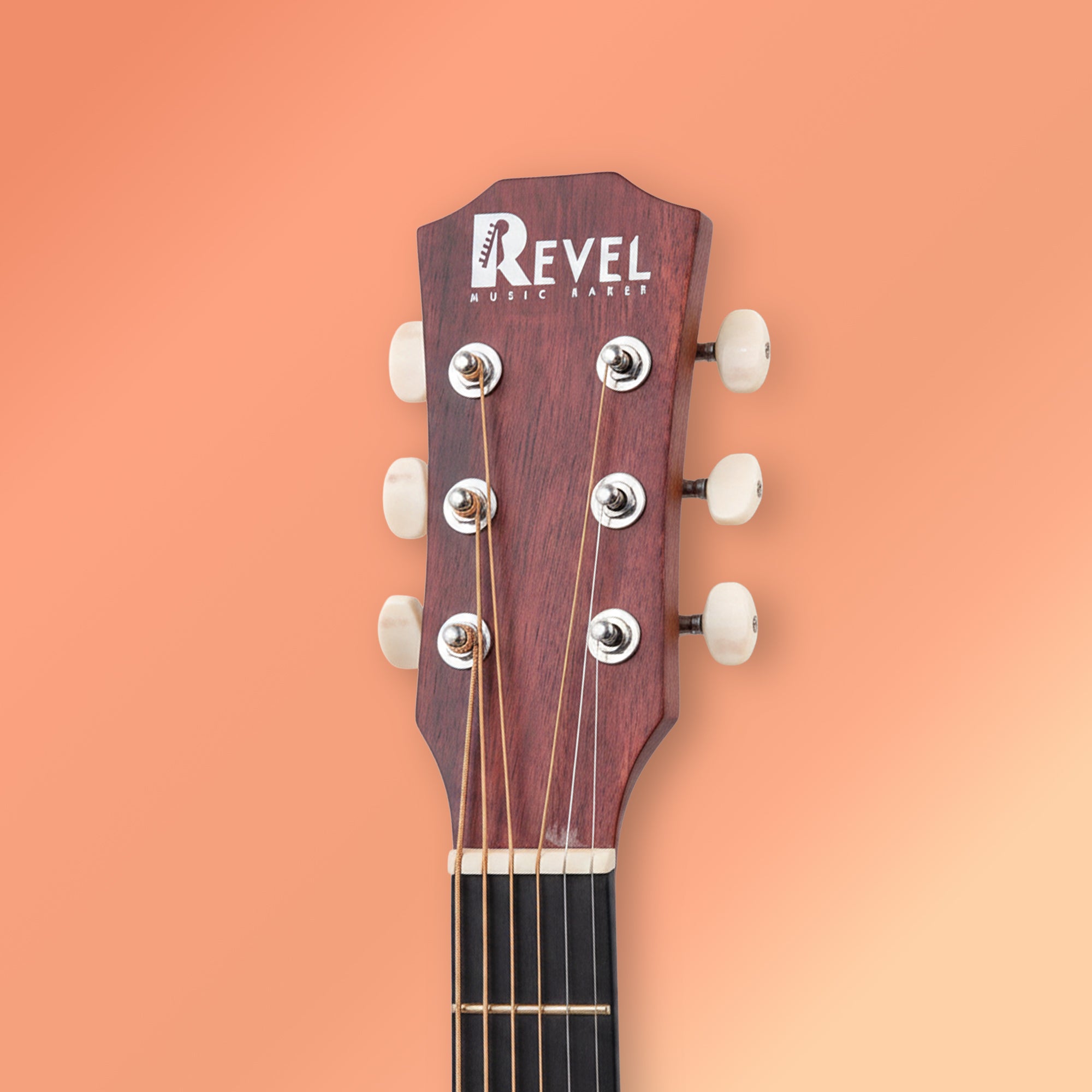 Revel 38" Cutaway Acoustic Guitar – Matte Natural | Carry Bag, Picks & String Winder