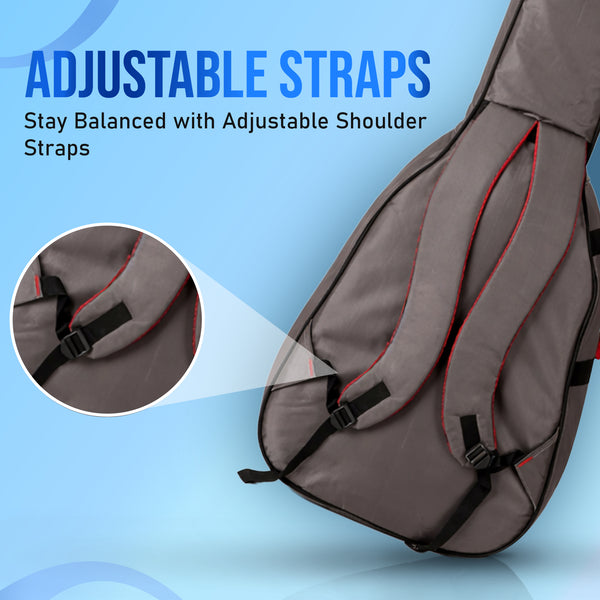 True Cult Acoustic Guitar Bag - 30mm Extra Thick Padding, Double Pocket