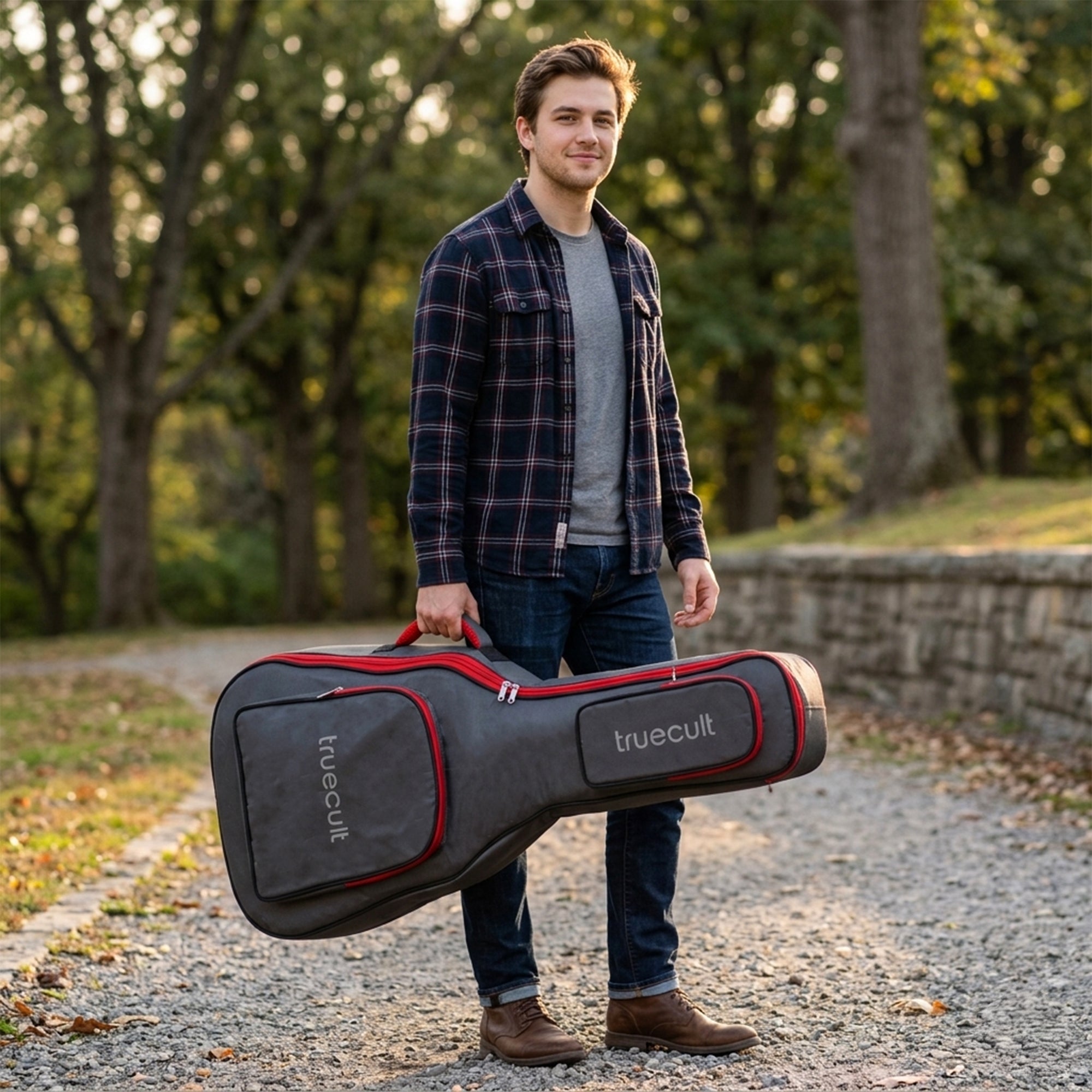 True Cult Acoustic Guitar Bag - 30mm Extra Thick Padding, Double Pocket