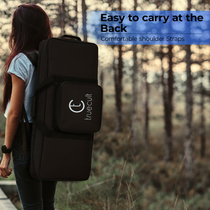 True Cult 37-Key Keyboard Bag (Black) – Padded & Protective for Yamaha/Casio