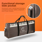 Truecult keyboard case with storage pocket on an orange background