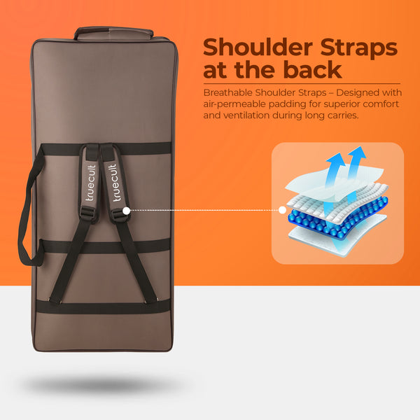 True Cult 61-Key Keyboard Bag (Dark Grey) – Durable & Fits Yamaha/Casio