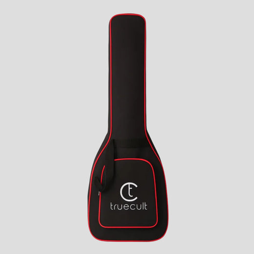 True Cult Acoustic Guitar Bag for 38-42" Guitar | Padded, Adjustable, Travel Gig Case | Red & Black