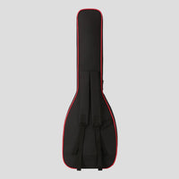 Black guitar case with red interior on a white background Water-resistant acoustic guitar gig bag for yamaha kadence fender 