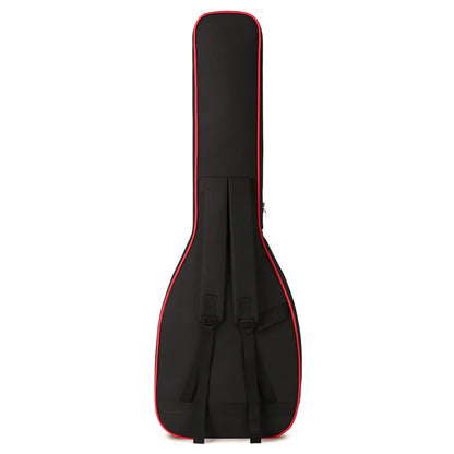True Cult Acoustic Guitar Bag for 38-42" Guitar | Padded, Adjustable, Travel Gig Case | Red & Black
