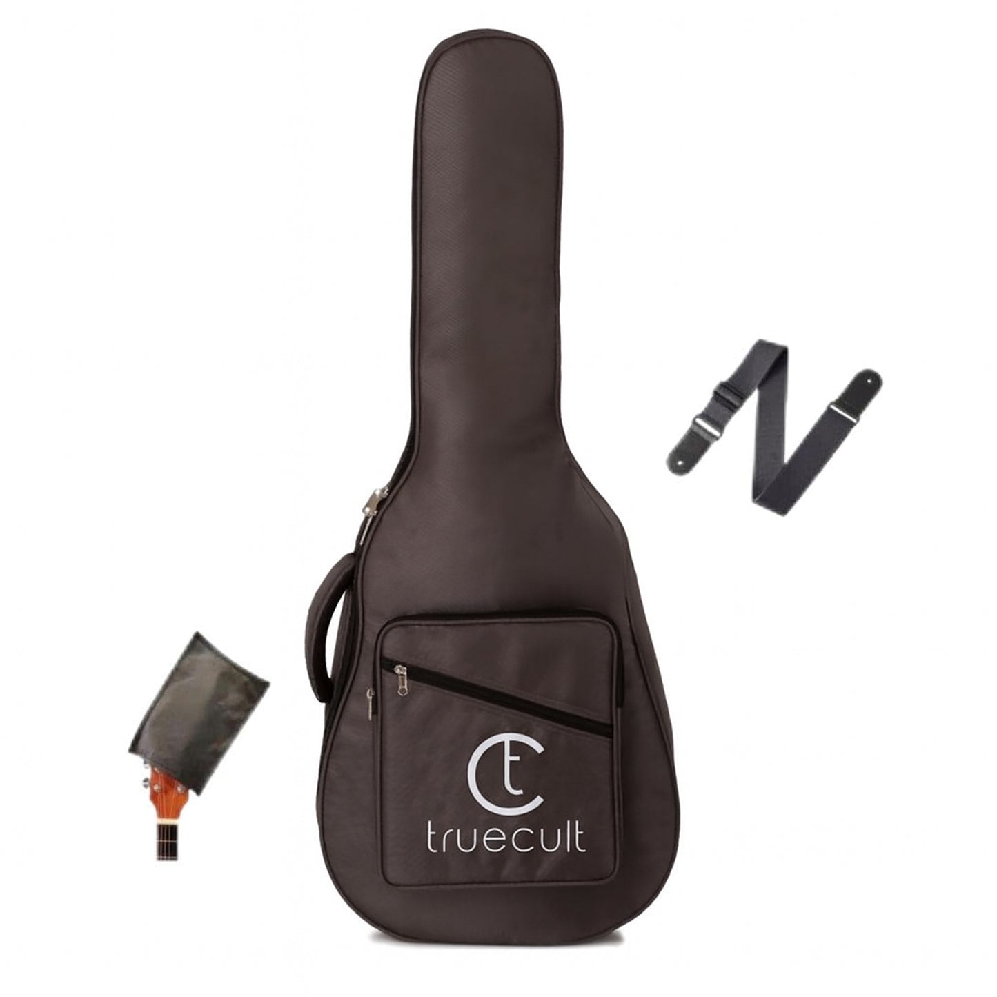 True Cult Acoustic Guitar Bag for 38-42" Guitar | Padded, Waterproof, Lightweight Travel Gig Case | Dark Green