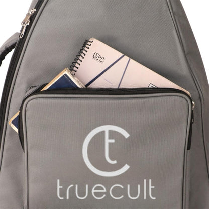 True Cult Acoustic Guitar Bag for 38-42" Guitar | Padded, Adjustable, Travel Gig Case | Light Grey