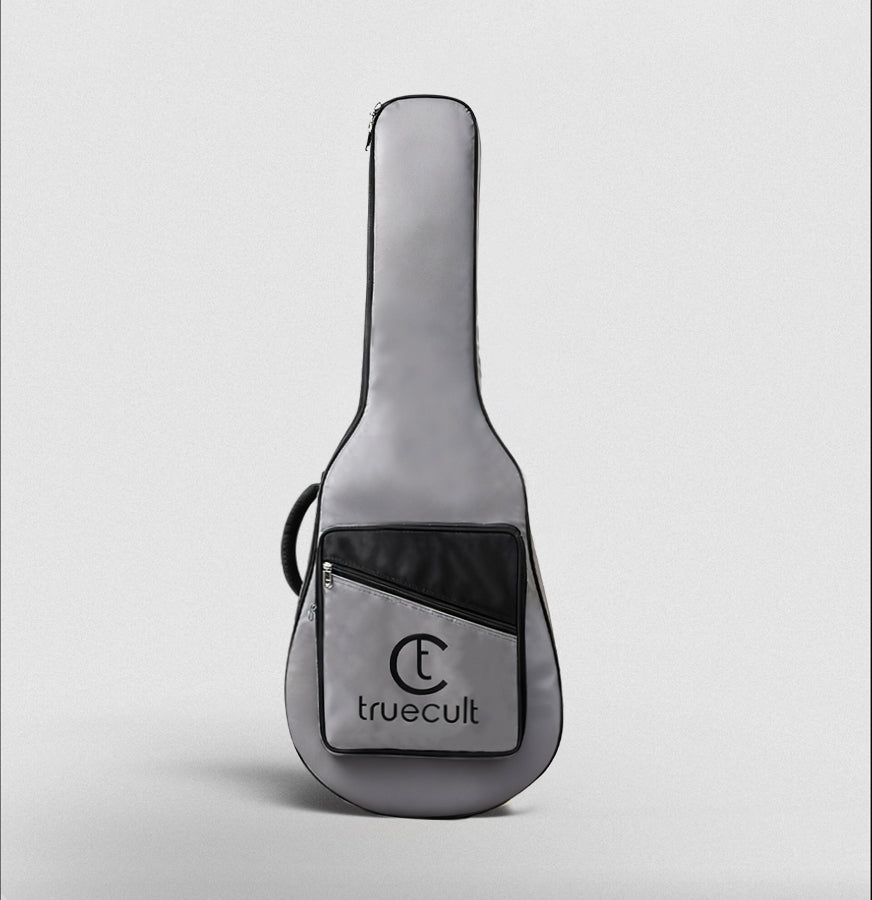 True Cult Padded Electric Guitar Bag - Light Grey | Fits Yamaha, Fender, Ibanez, Cort, ESP, Epiphone, Kadence & More