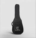 Black guitar case with 'truecult' logo on a light gray background padded Water-resistant acoustic guitar gig bag for yamaha kadence fender 