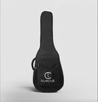 Black guitar case with 'truecult' logo on a light gray background padded Water-resistant acoustic guitar gig bag for yamaha kadence fender 